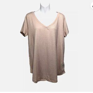 NWOT Torrid Classic Fit Jersey V-Neck T-Shirt Mushrom Sz 00 (Medium)